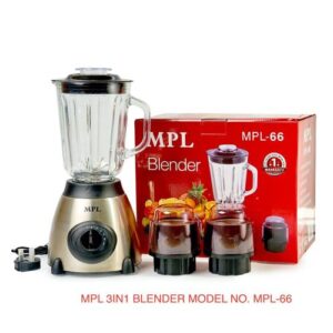 Primdale  3 in 1 Food Processor Stainless Steel Glass Jar Blender